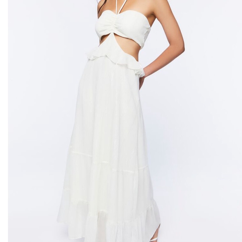 White maxi dress